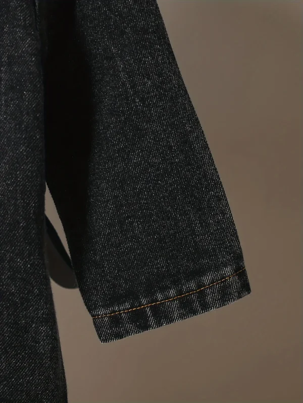 Giacca di jeans vintage alla moda per neonato autunno/inverno in 2 pezzi + pantaloni sportivi sportivi casual 2 tute da gita casual 5