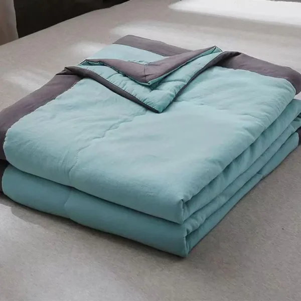 Nuova coperta rinfrescante a doppia faccia, effetto freddo, trapunta condizionante delicata sulla pelle, trapunta refrigerante traspirante in tinta unita, primavera estate - immagine 3