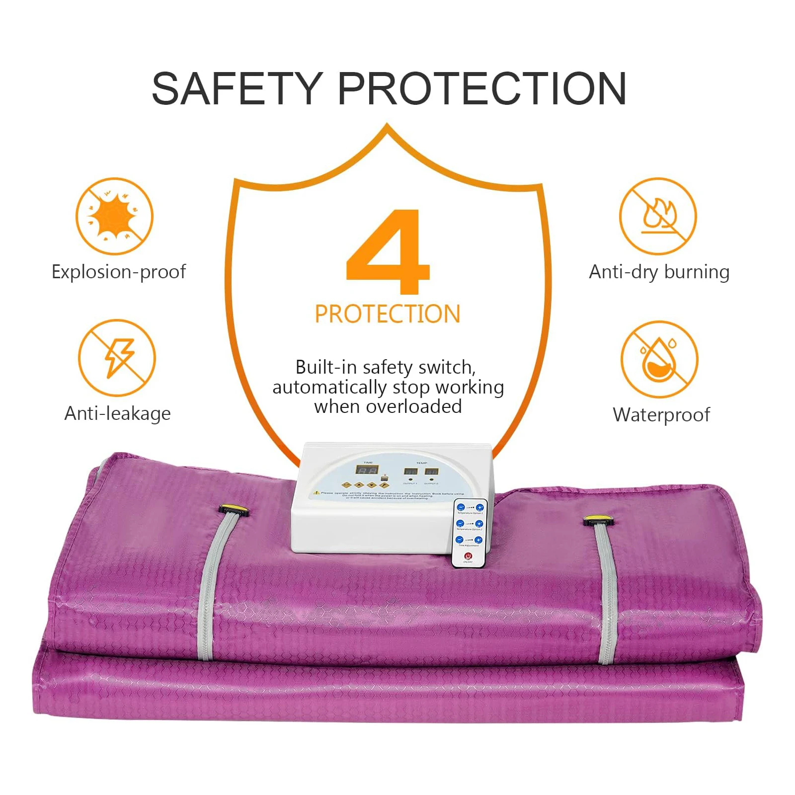 Coperta per Sauna Design con cerniera Spa portatile per la casa per la disintossicazione e la perdita di peso coperta per Sauna con controllo della temperatura 4