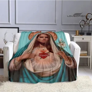Lana Del Rey coperta stampata alla moda coperta sottile coperta morbida e confortevole coperta da viaggio per la casa fodere per letto regalo di compleanno
