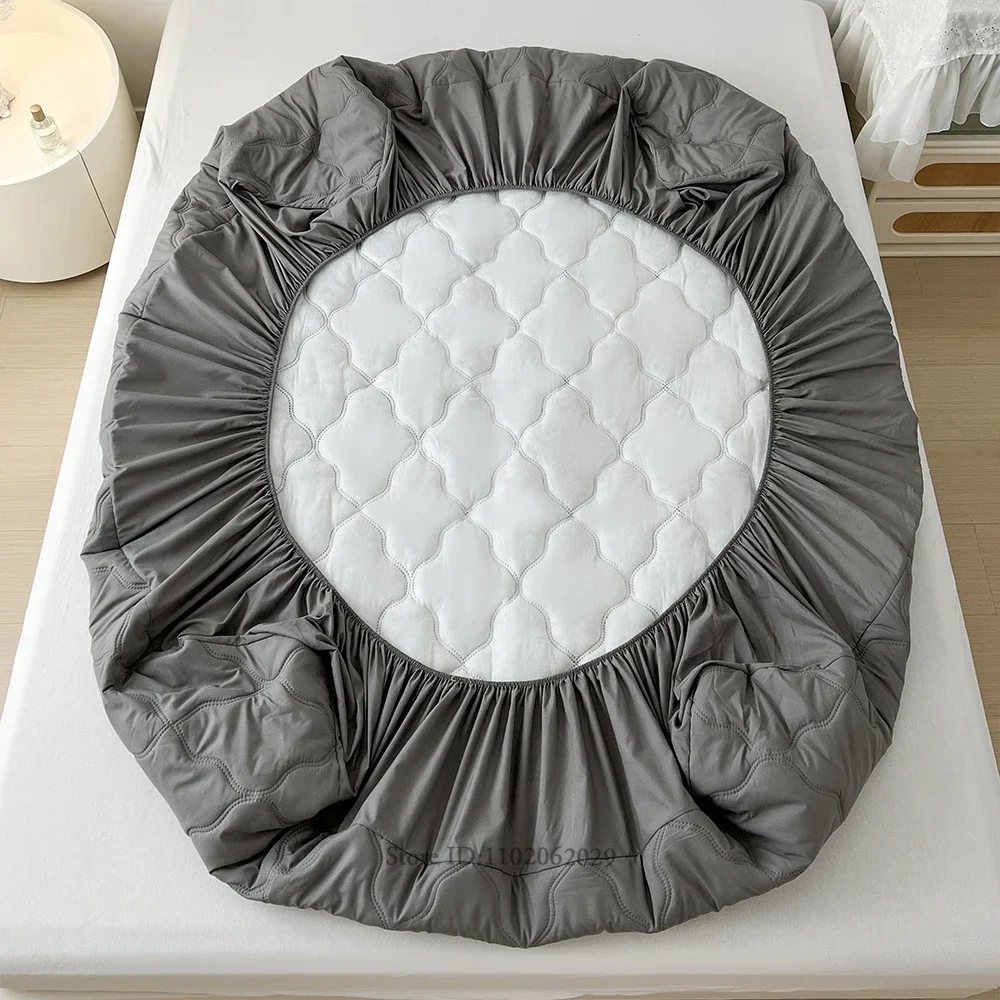 Lenzuola con angoli impermeabili, coprimaterassi Copriletti traspiranti in morbida microfibra per singolo/doppio/king/queen 5