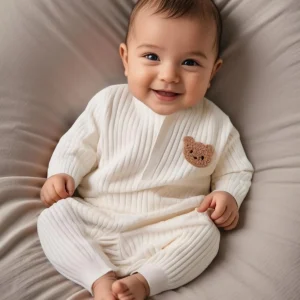 Vestiti per bambini autunnali Body e One Pieces Ragazzi Ragazze Pagliaccetti per neonati Tinta unita 100 cotone 0-24M Manica lunga Loungewear Outfit 1