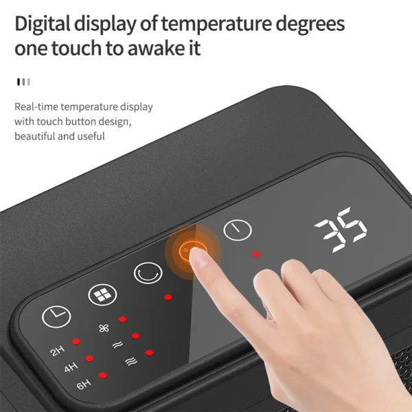 Termoventilatore elettrico portatile PTC Bagno Soggiorno Macchina scaldavivande per casa con telecomando a temperatura costante fissa 4