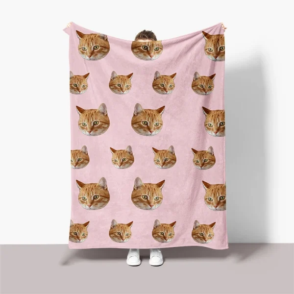 Coperta fotografica personalizzata per animali domestici, coperta personalizzata con testo fotografico, coperte personalizzate per faccia di cane, regali souvenir di compleanno per gli amici 2