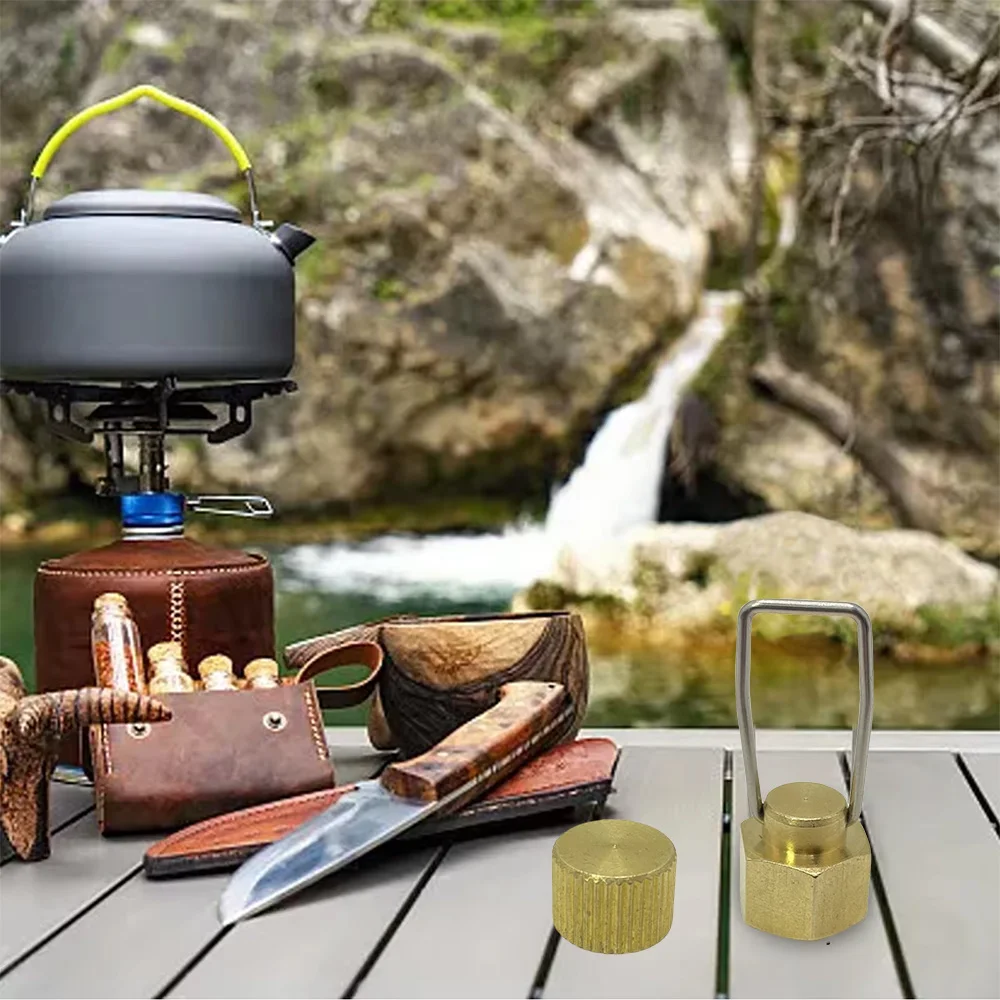 Tappo per fornello da campeggio esterno Accessori per gas Serbatoio del gas piatto Tappo anti-perdite Tappo di blocco della linea di collegamento del gas liquefatto Tappo del serbatoio del gas 6