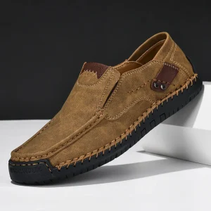 Scarpe da uomo in pelle primavera autunno Moda casual comodi mocassini slip on Scarpe da uomo in pelle fatte a mano Mocassini bassi Scarpe da passeggio 1