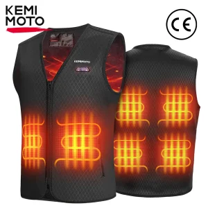 KEMIMOTO Gilet riscaldato caldo invernale Uomo Donna Giacca riscaldata da moto USB Riscaldamento elettrico intelligente per lo sci Pesca all'aperto 1