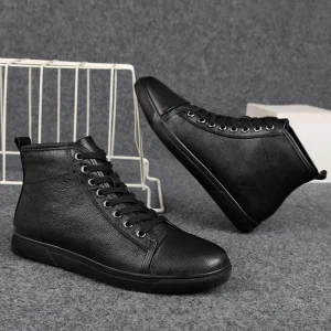 Stivali da neve da uomo invernali di alta qualità Sneakers in vera pelle stivali da guida da uomo Super caldi stivaletti da uomo all'aperto per il tempo libero 1