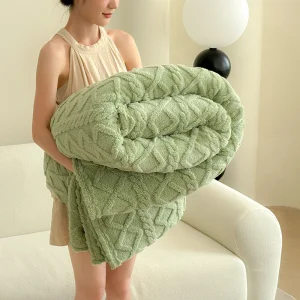 1pc coperte super morbide per letto colore verde singolo/queen/king plaid per divano copriletto caldo per coperte invernali in tinta unita 1