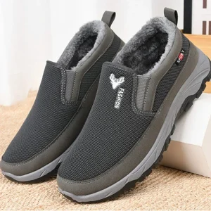 Scarpe da tennis da uomo Scarpe casual antiscivolo con fondo morbido caldo e traspirante più scarpe vulcanizzate invernali da passeggio slip-on in velluto comfort 1