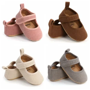 Primavera Autunno Scarpe per bambini Tinta unita Neonate Prewalker Scarpe antiscivolo Primi camminatori Scarpe morbide per neonate casual 1