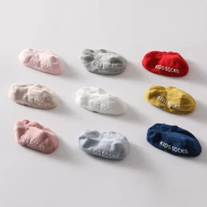Nuovi calzini per bambini 0-1-2 anni primavera, estate e autunno calzini da uomo e da donna tinta unita calzini larghi quattro stagioni ins 1