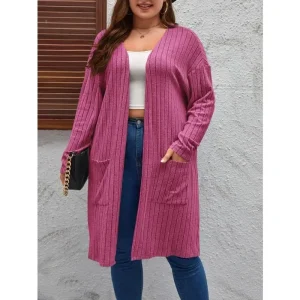 1XL-5XL da donna Plus Size primavera ed estate nuova giacca maglione Cardigan a maniche lunghe Casual oversize per donna 1
