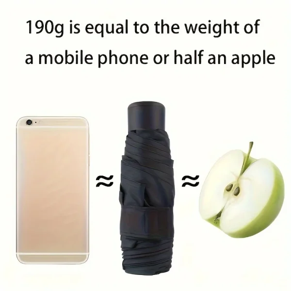 Ombrello pieghevole piccolo Ombrellone da pioggia Mini tasca Ombrellone da viaggio portatile impermeabile anti-UV 4