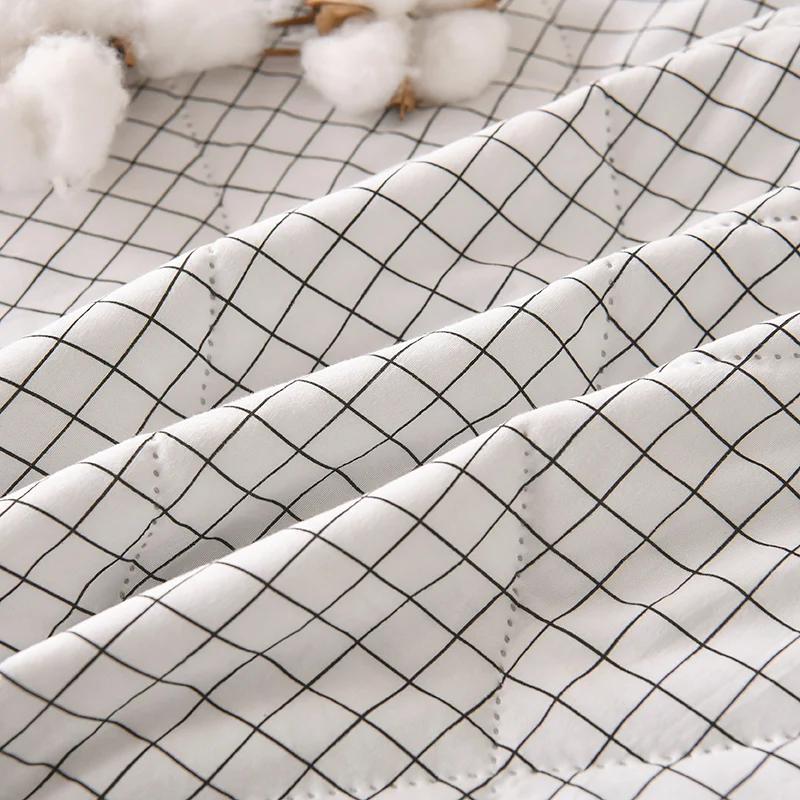Piumino estivo sottile stile scozzese Copriletto trapuntato Coperta morbida Trapunta fresca Piumino singolo/doppio/queen size 이불 (senza federa) 6