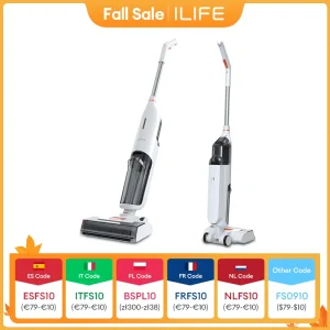 ILIFE W90 Lavaggio intelligente senza fili asciutto e bagnato, aspirazione 5500 Pa, autopulente da 1 minuto, grande doppio serbatoio dell'acqua 1