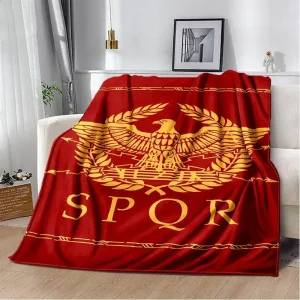 Coperte stampate con logo romano SPQR Coperta calda per bambini coperta morbida e confortevole coperta da viaggio per la casa regalo di compleanno 1