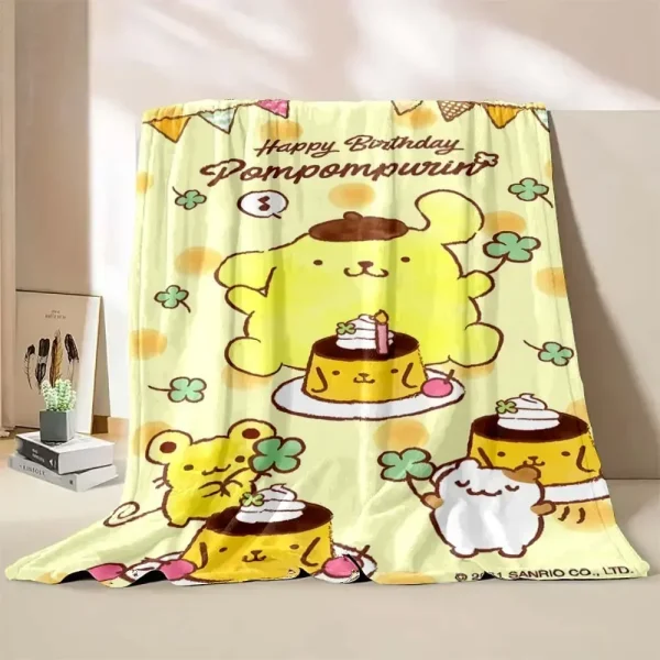 Pompon giapponese Purin Cartoon coperta camera dei bambini morbido soffice morbido letto peluche getta neonata ragazzi peluche coperta trapunta regalo - immagine 5