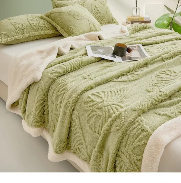 Coperta per pisolino con motivo a farfalla Tafurong in stile nordico Aria condizionata per la casa Coperta per divano Coperta per biancheria da letto Versatile per tutte le stagioni 5