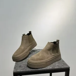 Stivaletti con plateau da uomo di alta qualità 2025 Chelsea scarpe firmate di lusso da uomo tacco piatto stivaletti da uomo eleganti casual caldi 1