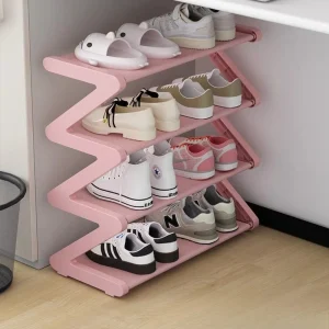 Scarpiera creativa a forma di Z, semplice scarpiera per la casa, scarpiera con assemblaggio multistrato per riporre le scarpe dei dormitori 1