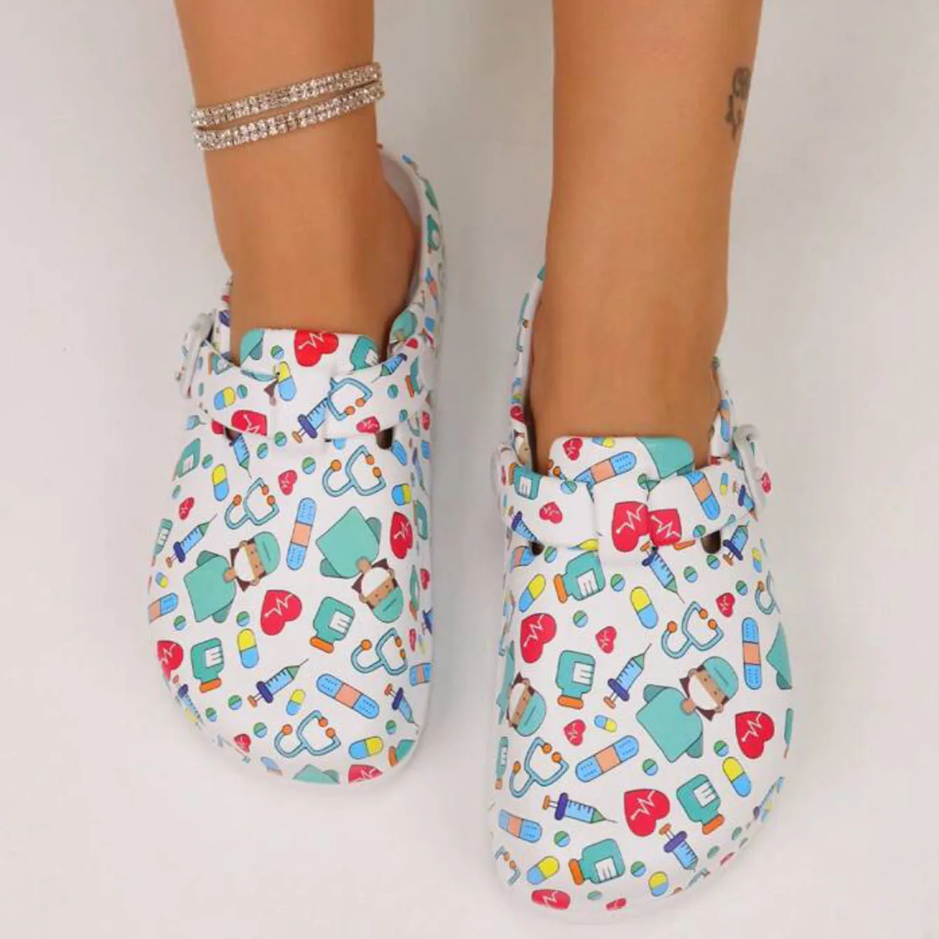 Scarpe mediche in EVA per donna, zoccoli da medico da laboratorio, scivoli chirurgici da infermiera, pantofole da spiaggia casual, pantofole da lavoro al coperto 3