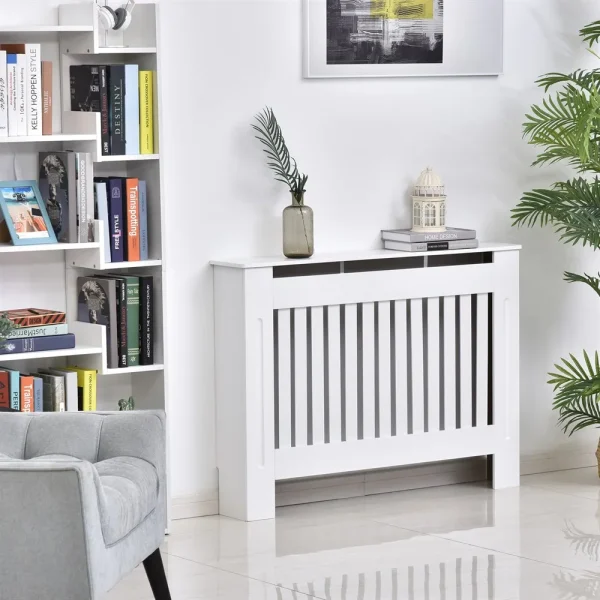 Copertura radiatore Homcom Copertura radiatore per radiatore Design moderno MDF 112X19X81Cm 2