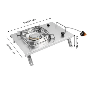 Fornello da campeggio a gas da tavolo in acciaio inossidabile da 2600 W Bruciatore da campeggio a gas da 2600 W Buon effetto antivento 1