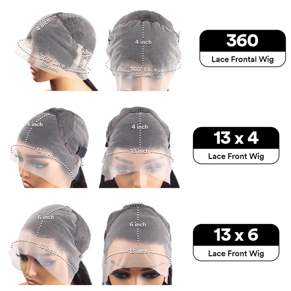 40 42 pollici parrucche dei capelli umani 13X6 Hd parrucca frontale del corpo del merletto onda profonda 360 piena del merletto 13X4 parrucche anteriori del merletto dei capelli umani per le donne 6