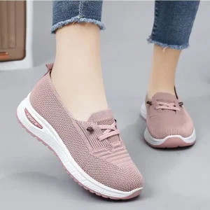 Scarpe Casual da donna moda scarpe basse in mesh traspirante da passeggio Sneakers donna 2024 scarpe vulcanizzate calzature femminili rosa 1
