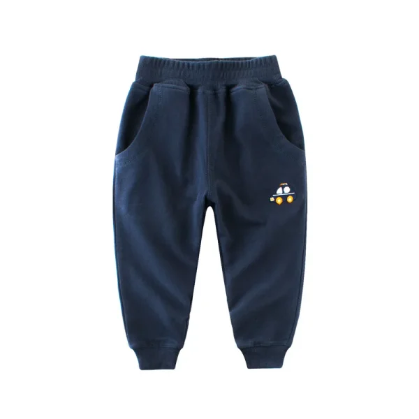 2024 1-9 anni ragazzo pantaloni bambini 100% cotone auto Cartoon pantaloni sportivi lunghi bambino bambini primavera autunno pantaloni sportivi Casual 4