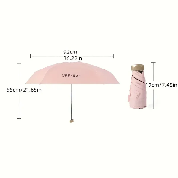Xiaomi Outdoor Mini Sun Umbrella UV Protection Ultralight Folding Five-fold Umbrella Sunshade Capsule Umbrella UPF50+ 우산 6