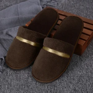 1 paio di pantofole da hotel riutilizzabili per uomo donna pantofole in pile di corallo antiscivolo traspiranti morbidi accessori invernali scarpe da interno 1