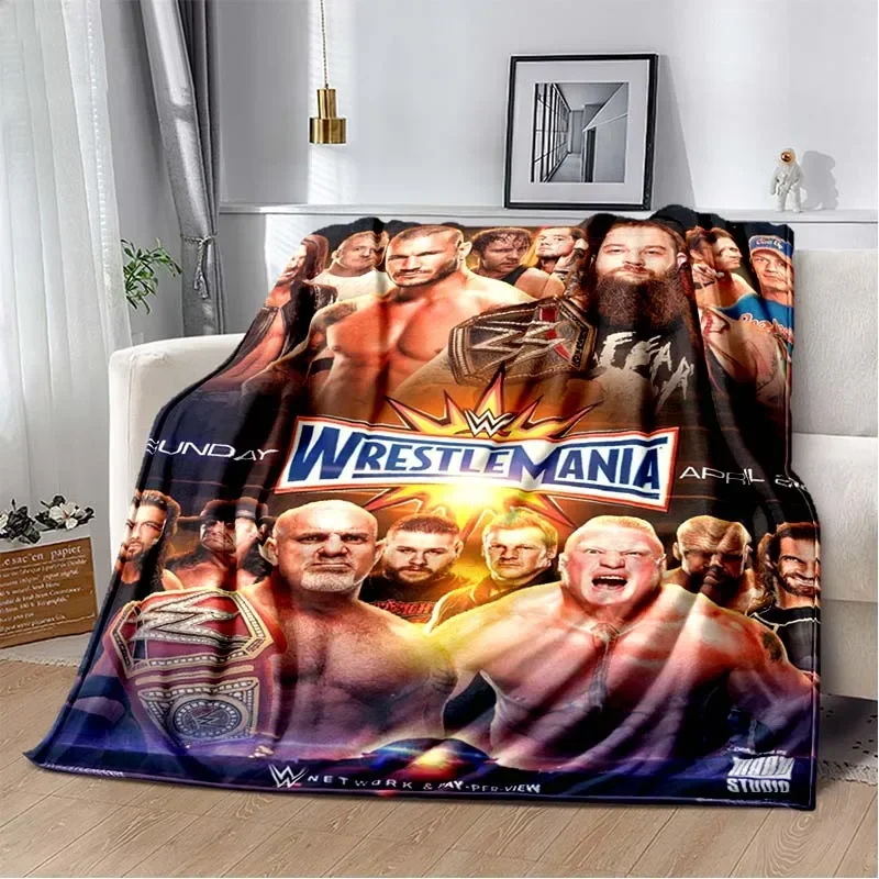Wrestling Entertainment WWE Stampato Comoda coperta morbida Moda per la casa Divano letto Soggiorno Calda coperta regalo da viaggio portatile 5