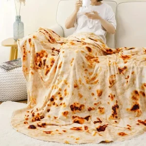 1 coperta in flanella con motivo pizza, coperta per pisolino, calda e accogliente, morbida coperta per divano letto 1