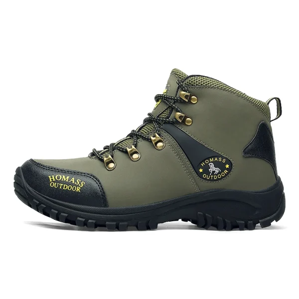 Scarpe da alpinismo estive da uomo Sneakers in pelle impermeabile stivali da uomo caldi stivali da trekking all'aperto scarpe da lavoro Zapatillas Hombre 2