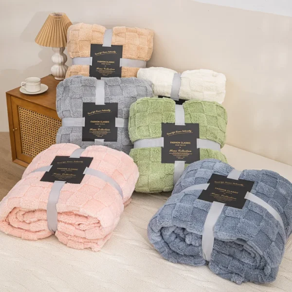 Bonenjoy 1pc coperta di flanella tinta unita biancheria da letto Super Soft Plaid Home divano asciugamano auto/ufficio pisolino coperte cobijas de camas 6