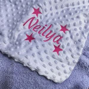 Nome ricamato luna e stella passeggino per bambini coperta morbida nome personalizzato regalo di nascita neonato coperte per doccia per bambini 1