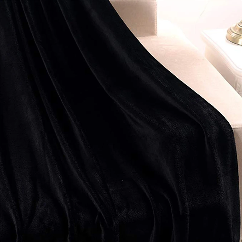 Morbide coperte di flanella in pile corallo caldo per letti in pelliccia sintetica visone copridivano tinta unita copriletto coperte scozzesi invernali 4