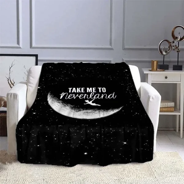 Coperta stampata Peter Pan coperta per adulti per bambini biancheria da letto morbida e calda per divano letto coperta da viaggio all'aperto 2