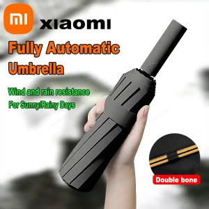 Ombrello pieghevole Xiaomi 24 Bone Ombrello completamente automatico a doppio osso SPF 50 Protezione UV Resistenza alla pioggia Ombrello resistente al vento forte 1