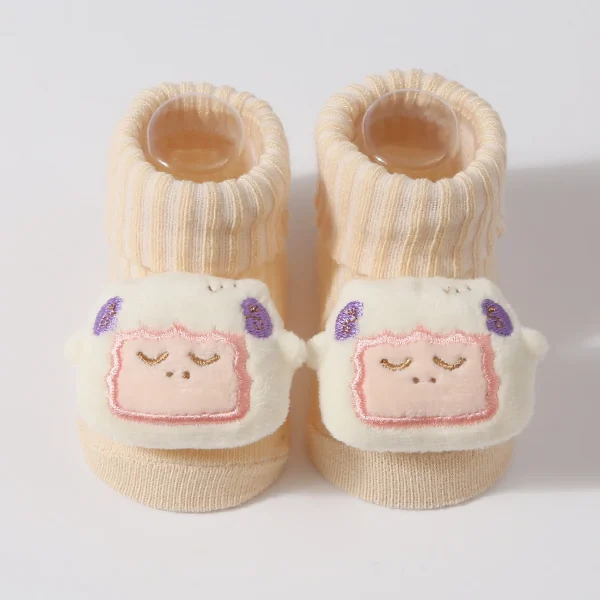 Nuovi calzini morbidi in cotone Kawaii per neonati Calzini per bambole 3D per animali dei cartoni animati per ragazze Ragazzi Calzini corti rosa per neonati 0-6 mesi 6