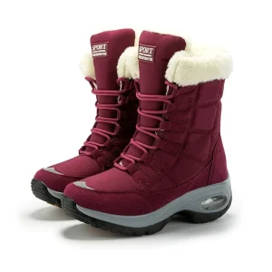 Donne di Inverno di Alta Qualità Stivali Da Neve Caldi Lace-up Confortevole Caviglia All'aperto Impermeabile Escursionismo 2024 Botas De Invierno Para Mujer 1