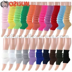 40 cm Acrilico Costola Colorata Per Bambini Maglia da Donna Sport Aerobica Scaldamuscoli Balletcore Classic Essentials Gambe Calde per Ragazze 1