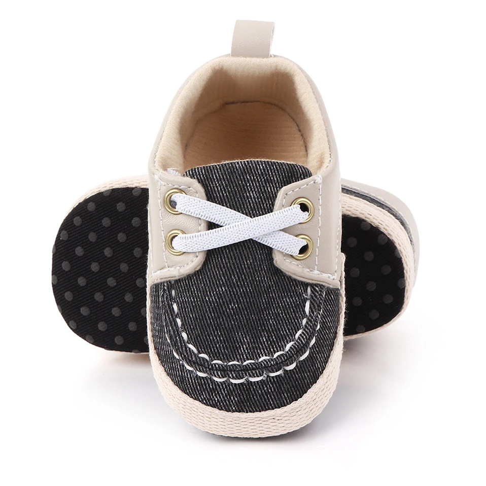 Primi camminatori neonato neonato ragazza suola morbida cotone scarpe antiscivolo Sneaker Prewalker scarpe Patchwork 0-18M 3