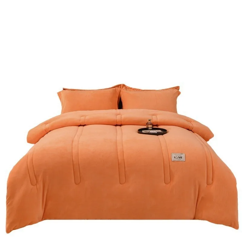 Addensare agnello trapunta in velluto double face trapunta invernale super calda casa hotel singola doppia coperta di lusso trapunta morbida 5