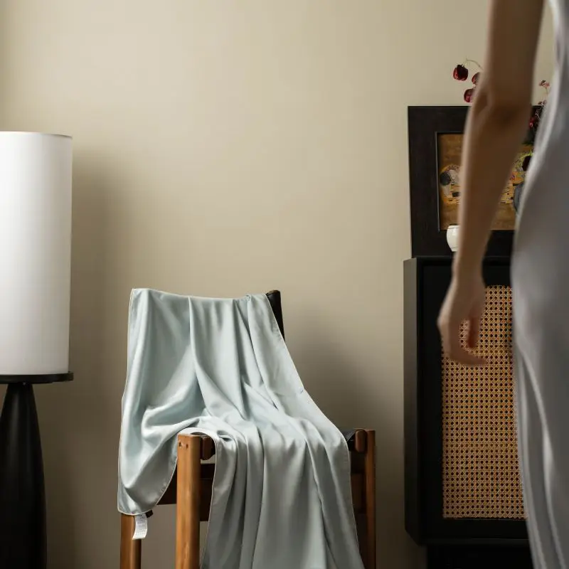 Coperta rinfrescante di lusso in fibra di lyocell al 100% per coperte estive con scialle vegetale naturale Piumino per pisolino traspirante e delicato sulla pelle di fascia alta 6