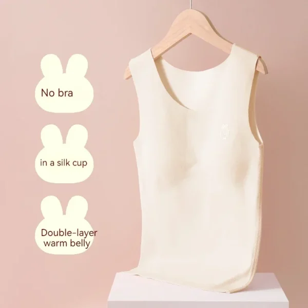 Canotta calda in velluto autunno inverno per il periodo di sviluppo giovanile Ragazze senza reggiseno Canotta Abbigliamento per ragazza per bambini Reggiseno per abbigliamento termico 6
