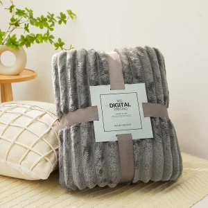 Nuova coperta calda double face, calda e traspirante, trapunta condizionata, tinta unita, delicata sulla pelle