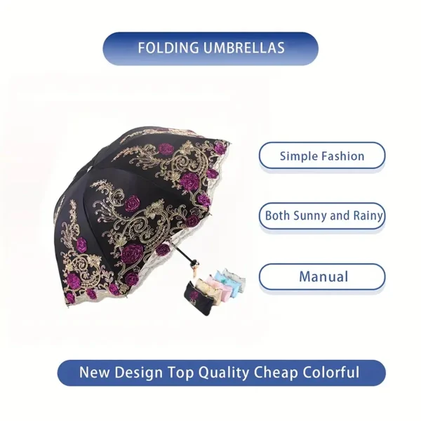 1 pezzo di ombrellone con motivo in pizzo retrò, ombrellone da principessa antigraffio, ombrellone da sposa, ombrellone da vacanza, ombrellone da tiro, ombrellone speciale da donna 6